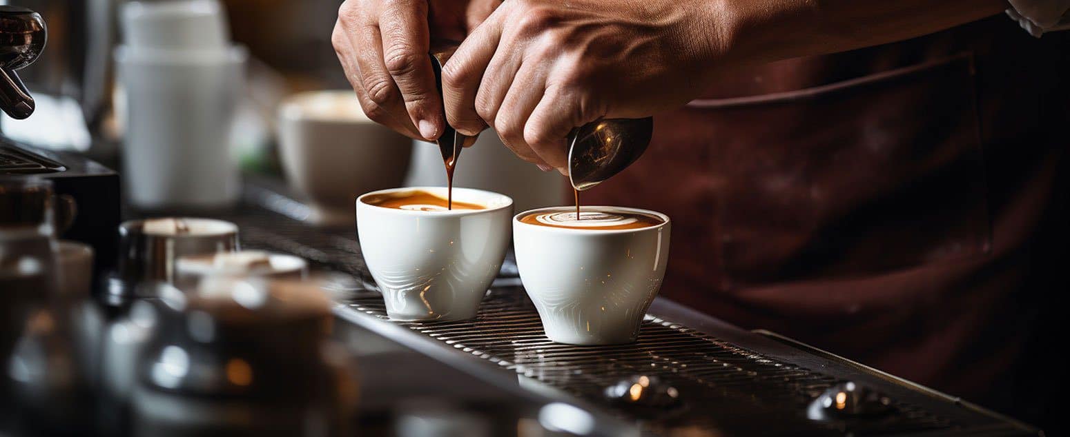 brewing coffee